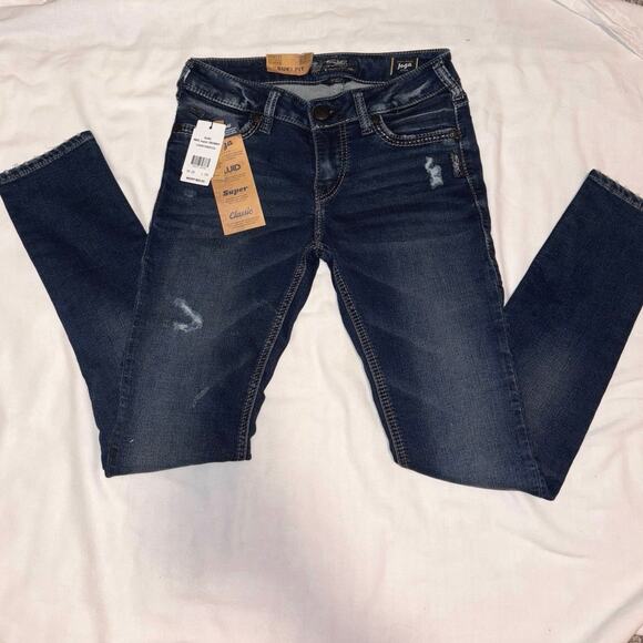 Silver Jeans Dark Wash Suki Mid-Rise Super Skinny women’s W28/L29 - Picture 2 of 8